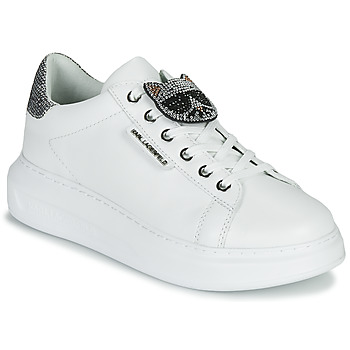 Sapatos Mulher Sapatilhas Karl Lagerfeld KAPRI IKONIC TWIN LO LACE Branco / Prata