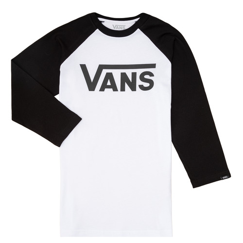 Textil Criança T-shirt mangas compridas Vans blac VANS blac CLASSIC RAGLAN Preto / Branco