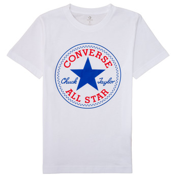 Textil Rapaz T-Shirt mangas curtas Converse CORE CHUCK PATCH TEE Branco
