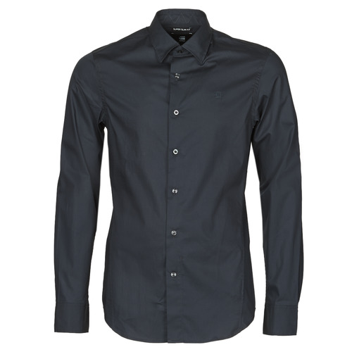 Textil Homem Camisas mangas comprida G-Star Raw DRESSED SUPER SLIM shirt gauge LS Preto