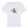 Textil Criança T-Shirt mangas curtas Calvin Klein Jeans MONOGRAM Branco