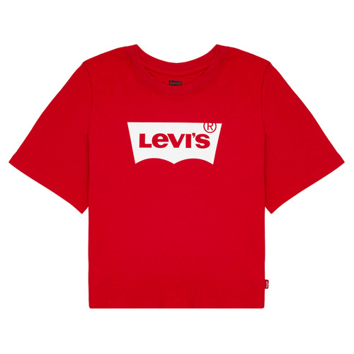 Textil Rapariga T-Shirt mangas curtas Levi's LIGHT BRIGHT CROPPED TEE Vermelho
