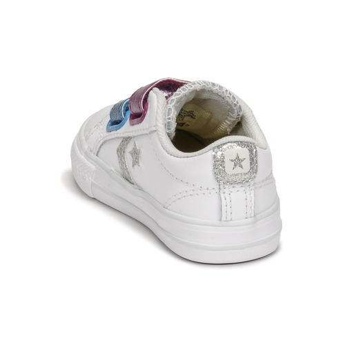 Converse STAR PLAYER 2V GLITTER TEXTILE OX Branco / Azul / Rosa