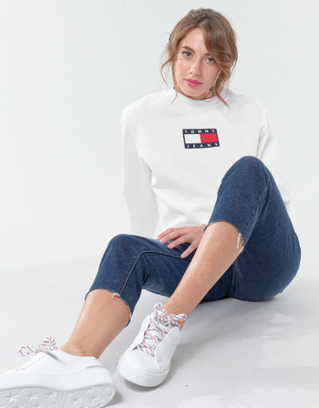 Tommy Jeans TJW TOMMY FLAG CREW Branco