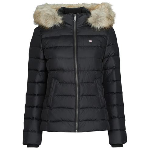 Textil Mulher Quispos Tommy Jeans TJW pale HOODED DOWN JACKET Preto
