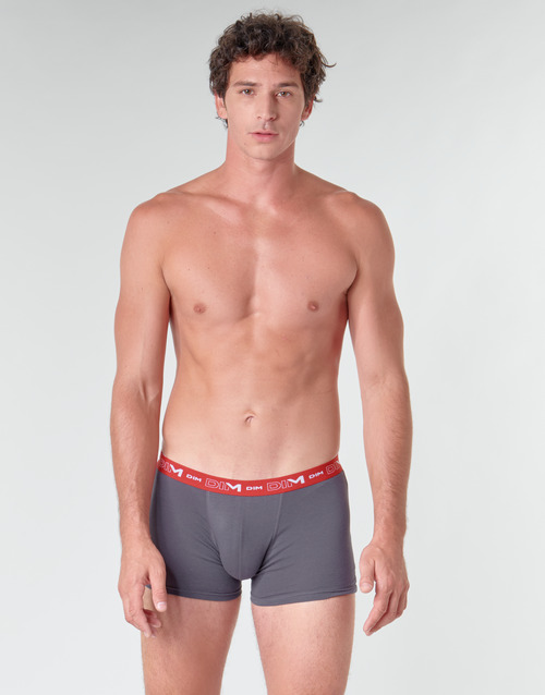 DIM COTON STRETCH Cinza / Vermelho / Preto