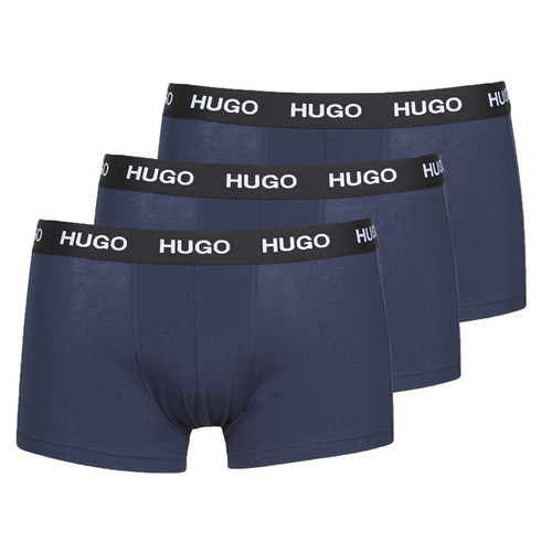 HUGO-Hugo Boss, o vanguardista Homem Boxer HUGO TRUNK TRIPLET PACK Marinho