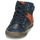 Sapatos Rapaz Sapatilhas de cano-alto Kickers LOWELL Marinho / Laranja
