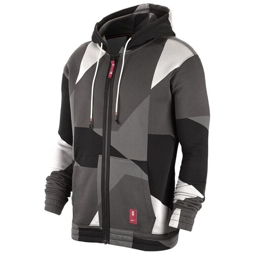 Textil Homem Sweats Nike Kyrie M NK Hoodie FZ Aop Preto, Cinzento