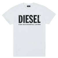 Textil Criança T-Shirt mangas curtas Diesel TJUSTLOGO Branco