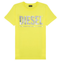 Textil Rapariga T-Shirt mangas curtas Diesel TSILYWX Amarelo