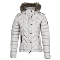 Textil Mulher Quispos Superdry LUXE FUJI PADDED JACKET Prata