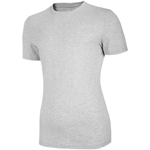 Textil Homem Short Sleeve Space Dye Performance Knit Shirt 4F TSM003 Cinza