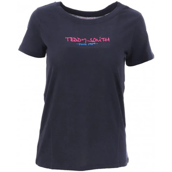 Textil Mulher T-Shirt mangas curtas Teddy Smith  Azul