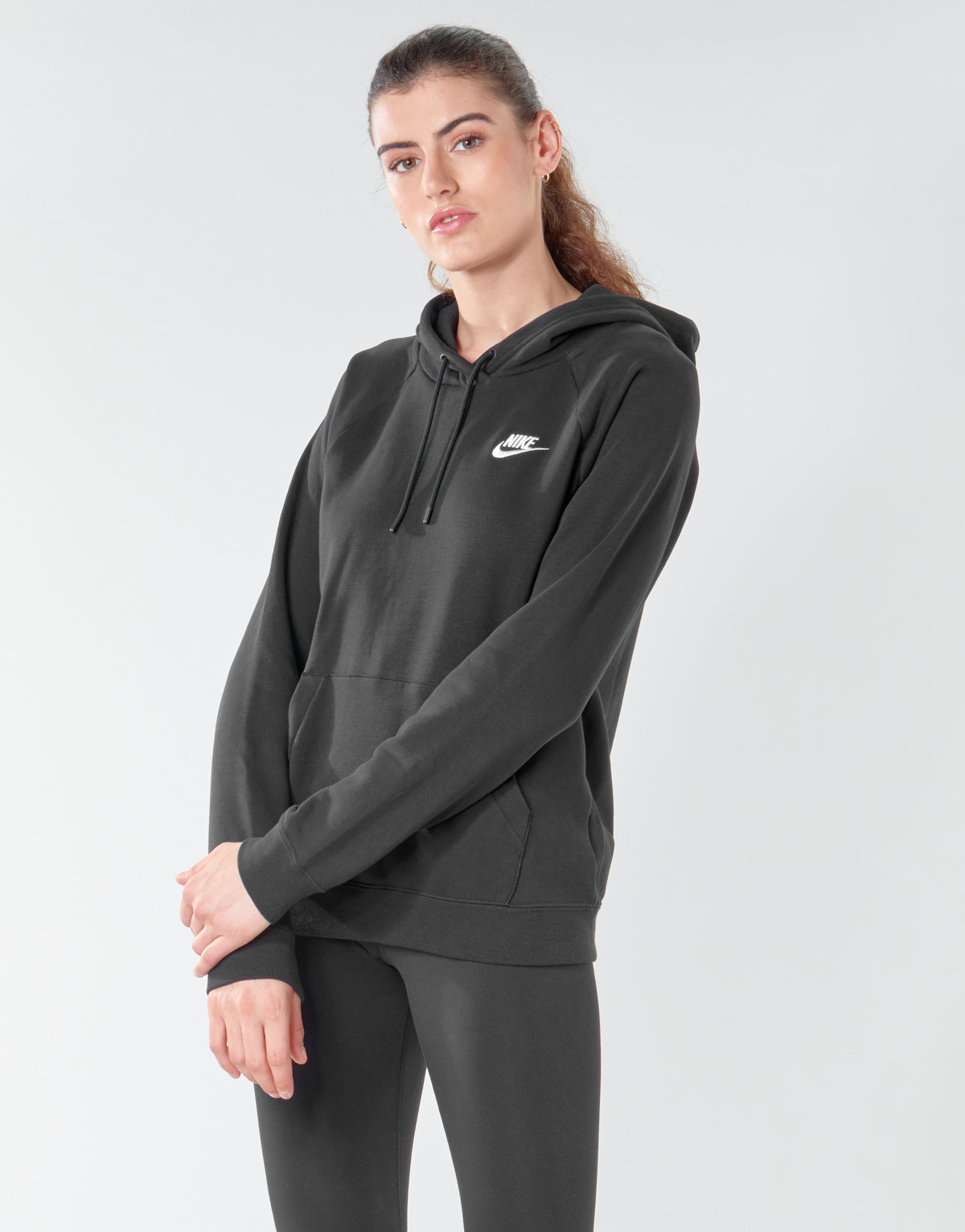 Textil Mulher Sweats Nike W NSW ESSNTL HOODIE PO FLC Preto