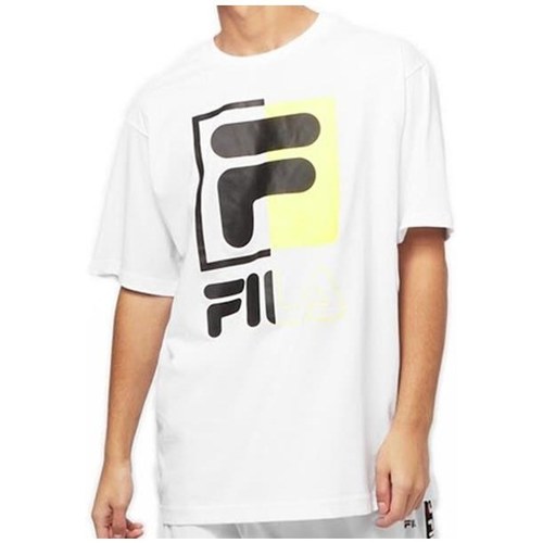 Textil Homem T-Shirt mangas curtas Fila Trainers FILA Town Classic Pm Wmn 1011374.31L Natural Branco