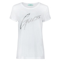 Textil Mulher T-shirt med mangas curtas Guess SS CN IVONNE TEE Branco