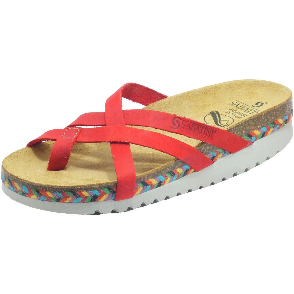 Sapatos Mulher Chinelos Sabatini 4201 Crazy Rosso M. Vermelho