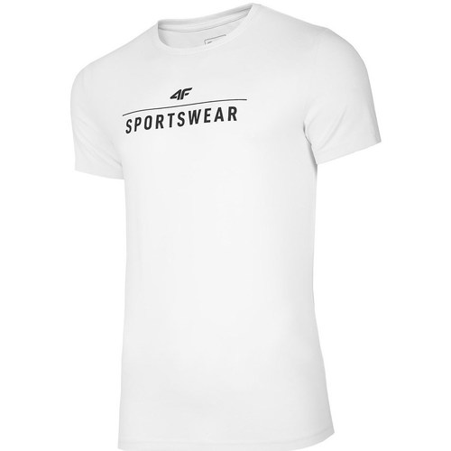 Textil Homem T-Shirt mangas curtas 4F NOSH4 TSM005 Branco
