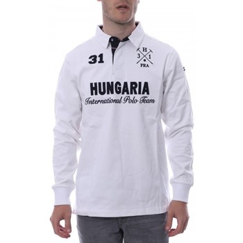Textil Homem Polos mangas compridas Hungaria  Branco