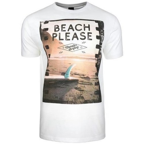Textil Homem T-Shirt mangas curtas Monotox Beach Cor de laranja, Branco
