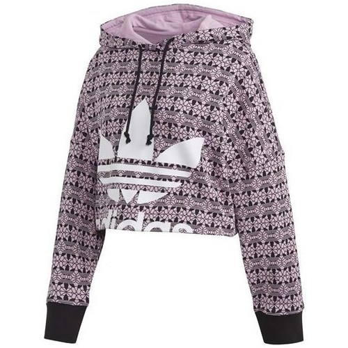 Textil Mulher Sweats adidas Originals Aop Hoodie CR Cor-de-rosa, Preto