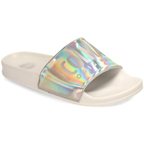 Sapatos Mulher Chinelos Colmar Slipper Lux Prateado, Branco