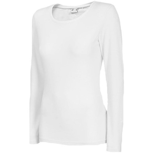 Textil Mulher T-Shirt HAIDEN curtas 4F TSDL001 Branco