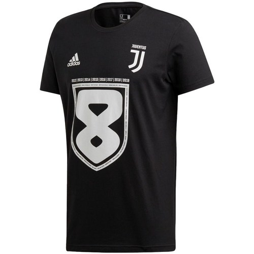 Textil Homem T-Shirt mangas curtas adidas Originals Juventus 19 Win Preto