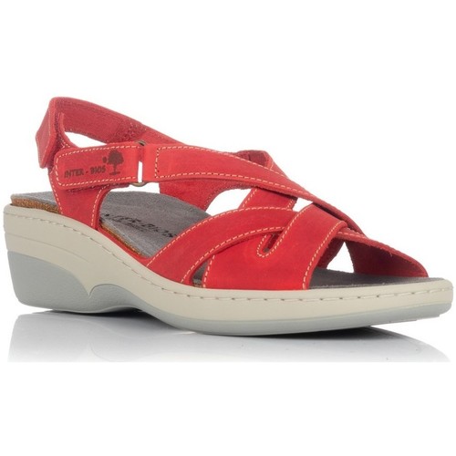Sapatos Mulher Sandálias Interbios 3017 Vermelho