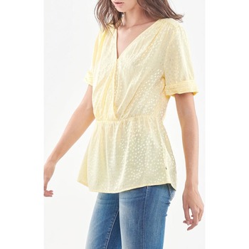 Textil Mulher Tops sem mangas G-Star T-shirt met folielogo Top LIBU Amarelo