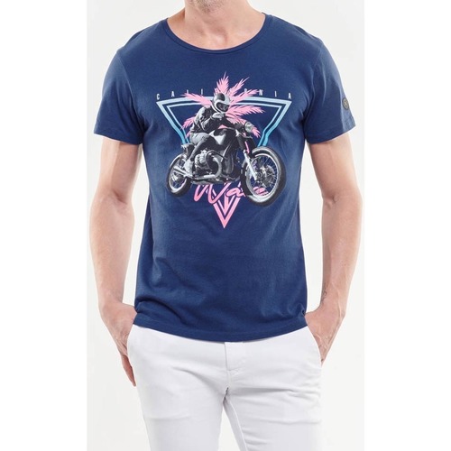 Textil Homem T-shirts e Pólos Le Temps des Cerises T-shirt Denali JUNIPERO Azul
