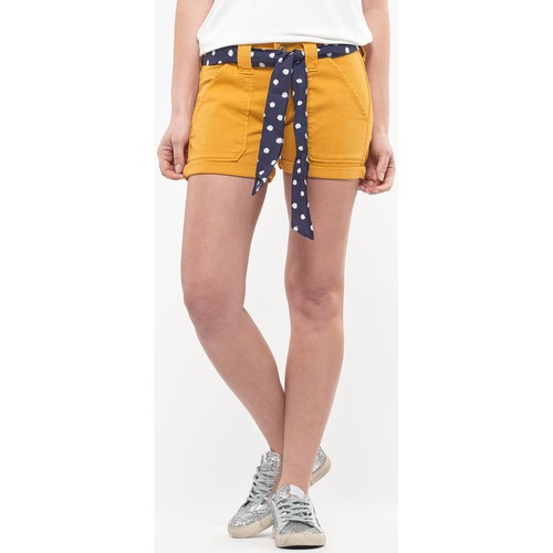 Textil Mulher Shorts / Bermudas Acessórios de sapatos Calções OLSEN Amarelo