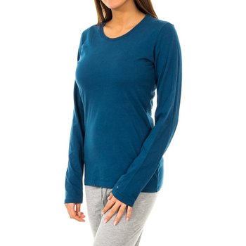 Textil Mulher T-shirt mangas compridas Tommy Hilfiger 1487903735-445 Azul