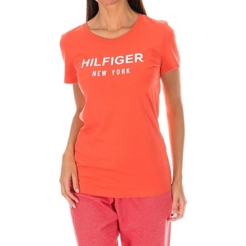 Textil Mulher T-shirt mangas compridas Tommy Hilfiger 1487906329-314 Vermelho