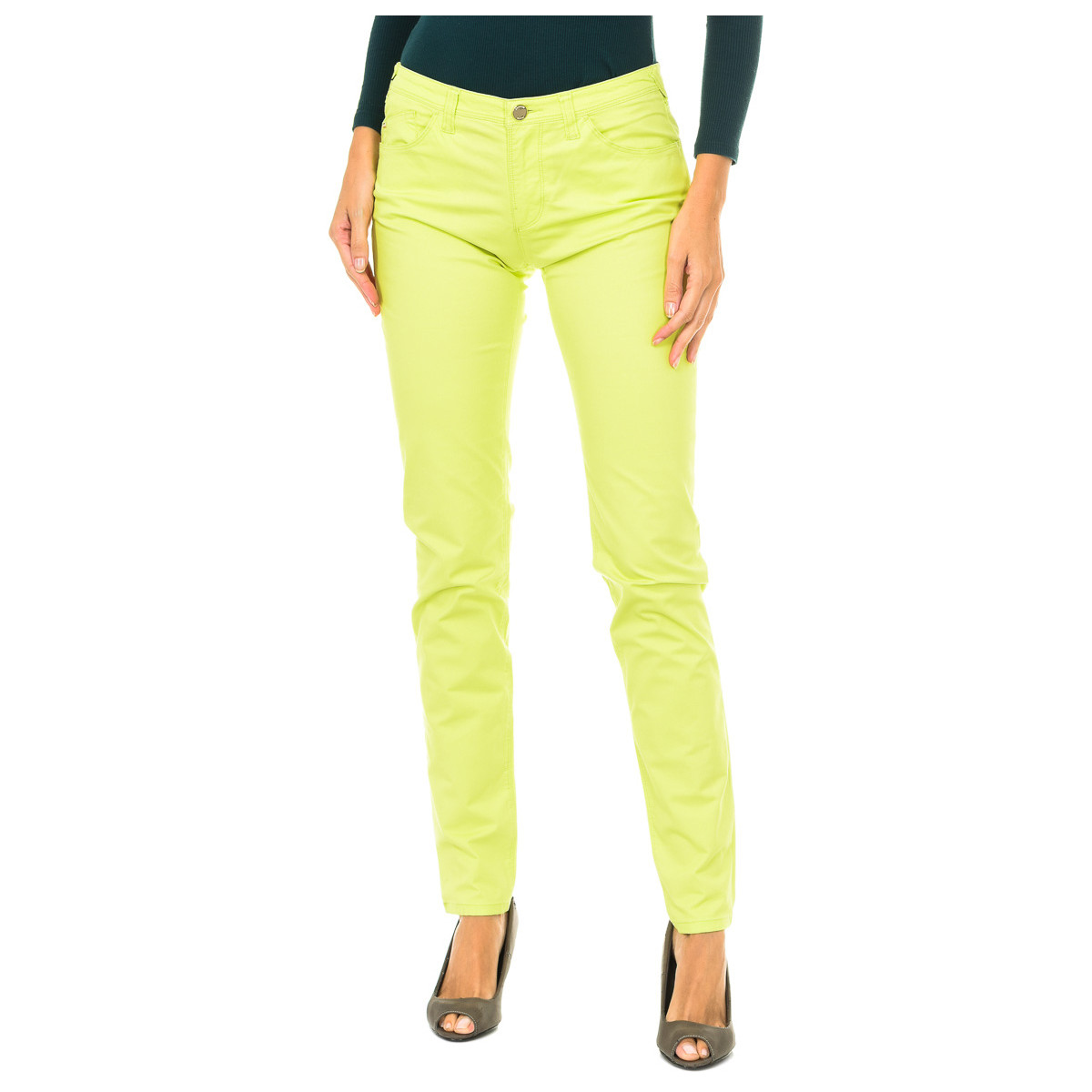 Textil Mulher Emporio Armani faded slim-fit jeans 3Y5J28-5NZXZ-1643 Verde