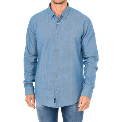 Textil Homem Camisas mangas comprida Armani jeans Camisa manga larga Azul