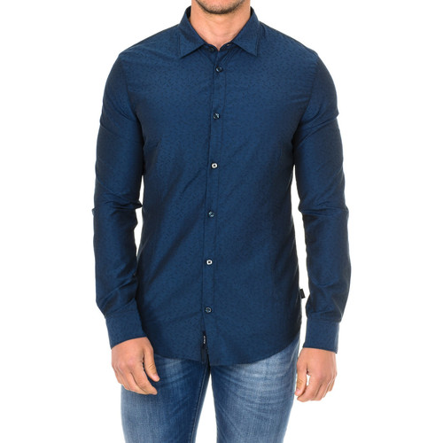 Textil Homem Camisas mangas comprida Emporio Armani 3Y6C54-6N2WZ-2514 Azul
