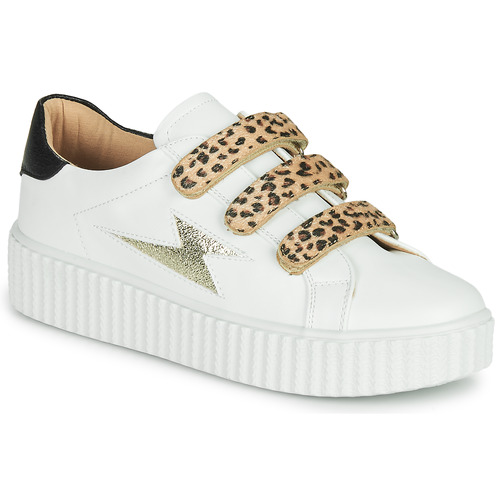 Sapatos Mulher Sapatilhas Vanessa Wu BASKETS À SCRATCHS ANIMALIER Branco / Leopardo