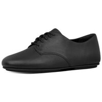 Sapatos Mulher Sapatos FitFlop ADEOLA LEATHER LACE UP DERBYS ALL BLACK CO AW01 Preto
