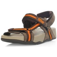 Sapatos Criança Sandálias FitFlop Hyker TM boy chocolate/orange (leather) Preto