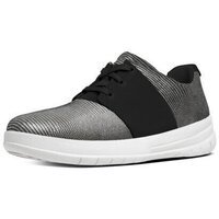 Sapatos Mulher Sapatilhas FitFlop SPORTY-POP TM X LIZARD PRINT SNEAKER BLACK Preto