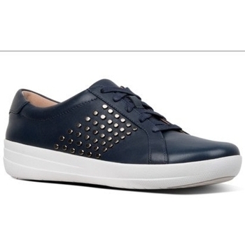 Sapatos Mulher Sapatilhas FitFlop NEW TENNIS SNEAKER ROCK STUD MIDNIGHT NAVY Preto