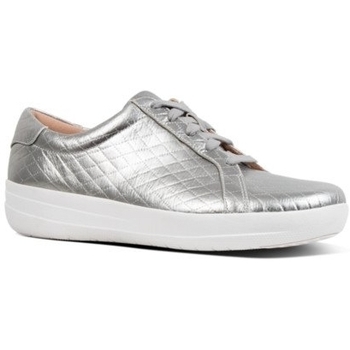 Sapatos Mulher Sapatilhas FitFlop NEW TENNIS SNEAKER DIAMOND QUILTING SILVER es Preto