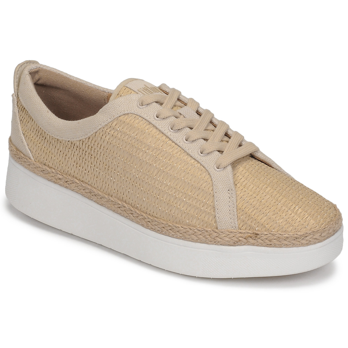 Sapatos Mulher Sapatilhas FitFlop RALLY BASKET WEAVE SNEAKERS goose Bege