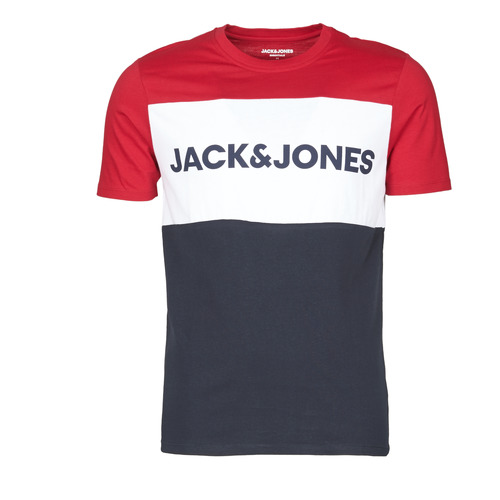 Textil Homem T-Shirt mangas curtas Jack & Jones JJELOGO BLOCKING Vermelho