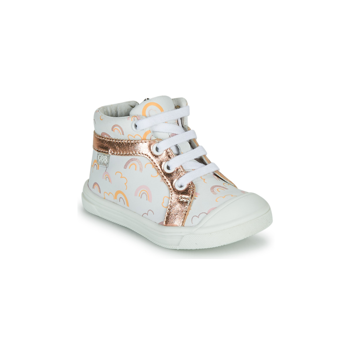 Sapatos Rapariga Sapatilhas de cano-alto GBB LEOZIA Branco / Rosa
