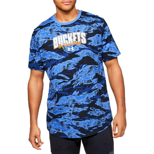 Textil Homem T-Shirt mangas curtas Under Armour 3024137-101 Baseline Verbiage Tee Azul