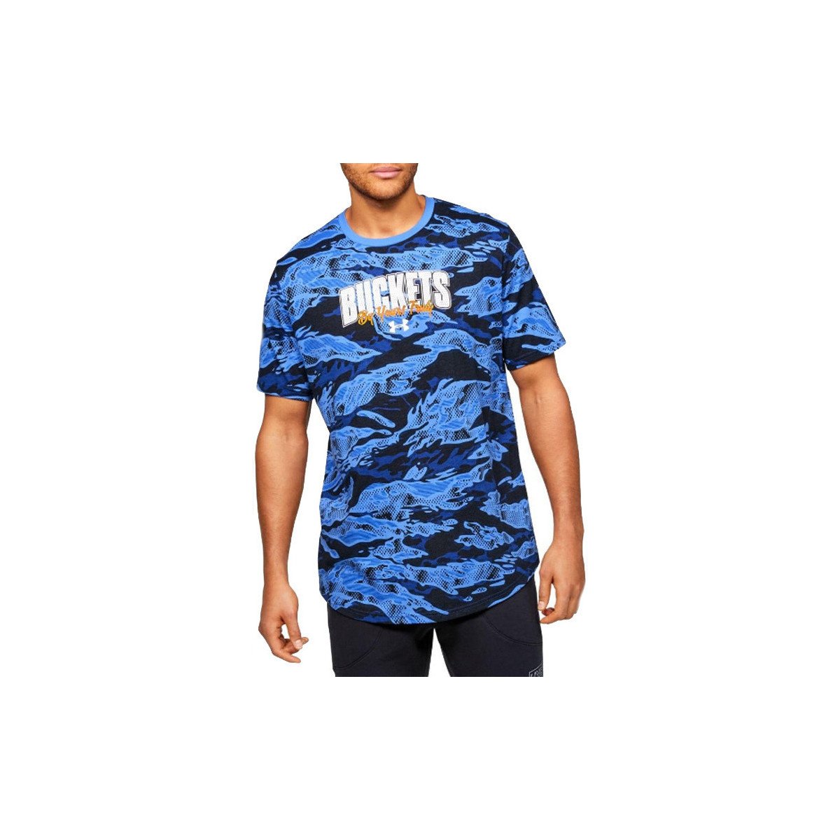 Textil Homem T-Shirt mangas curtas Under Armour Baseline Verbiage Tee Azul