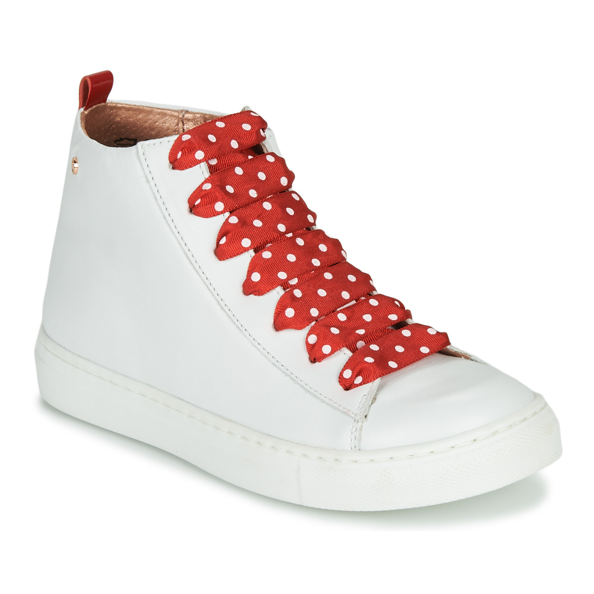 Sapatos Rapariga Sapatilhas de cano-alto Little Mary SASHA (VE014) Branco / Vermelho